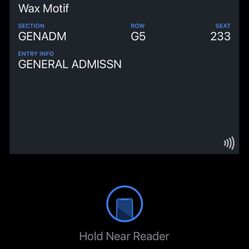 Wax Motif Tickets 
