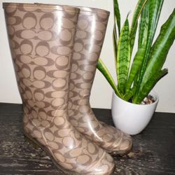 Coach Rain boots Size 9