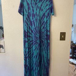New Homemade Tie Dye Women’s Maxi Dress Size Medium