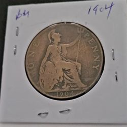 1904 H GEORGE  V  BRONZE  GREAT BRITAIN  PENNY