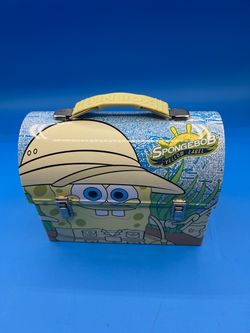 The Tin Box Company SpongeBob yellow label tin lunchbox