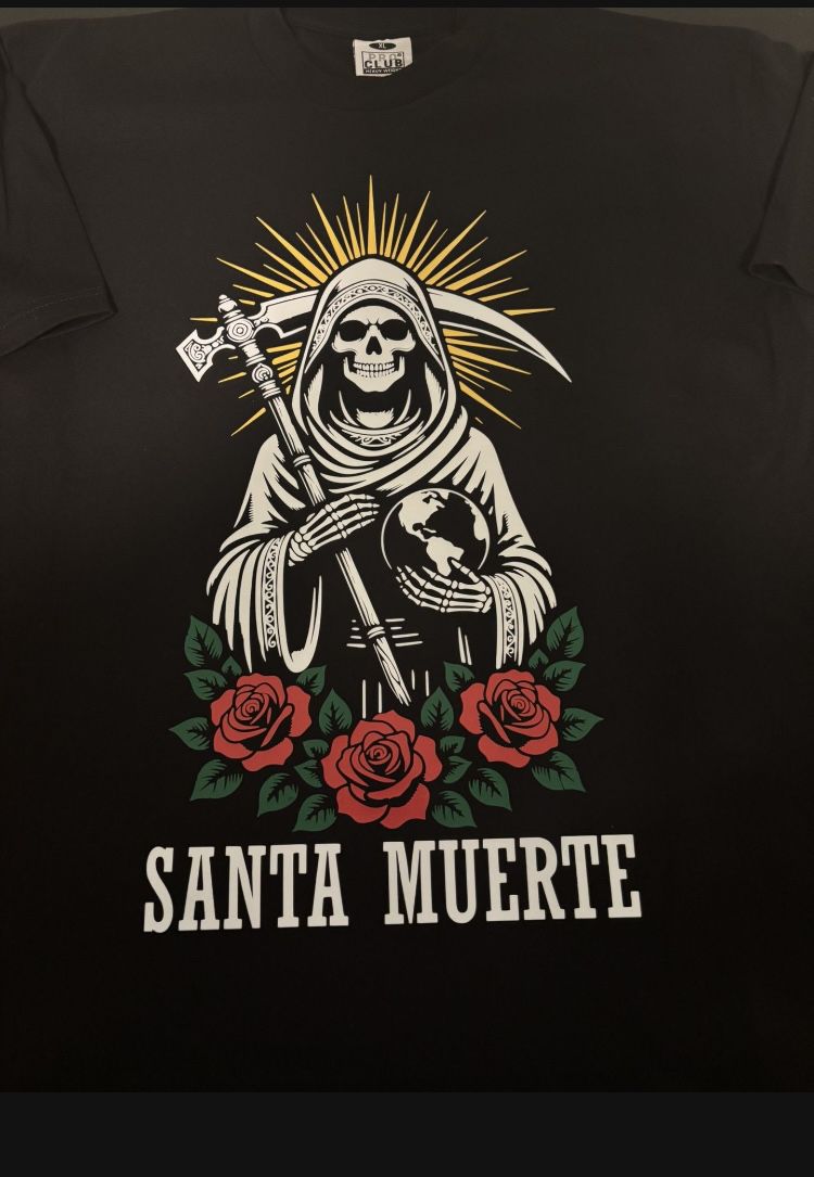 NEW off the press SANTA MUERTE TEE shirt