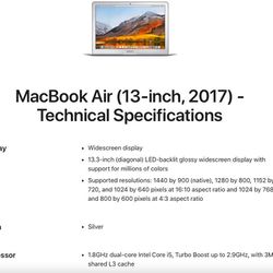 MacBook Air (13-inch,2017) 