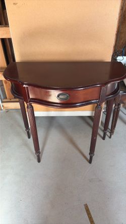 Vintage Half Moon Console Table