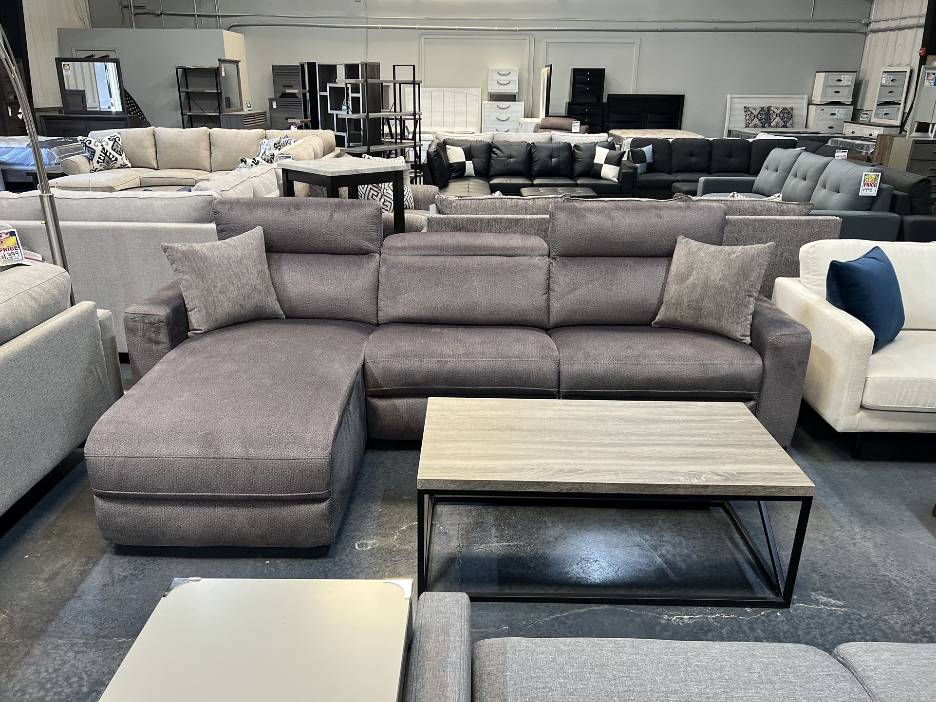 Sectional w/ Pull Out Bed Memory Foam Mattress