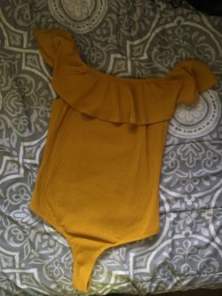 Yellow Kendall Kylie bodysuit