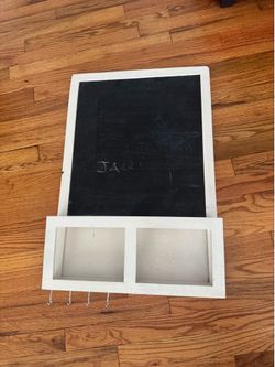IKEA chalk board and key holder
