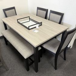 Dining Table With 4 Chairs And A Bench 