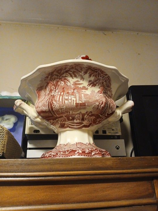 Beautiful Vintage Footed Serving Bowl