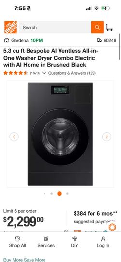 Samsung Bespoke AI Ventless Washer Dryer Combo