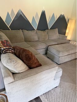 Gray sectional couch