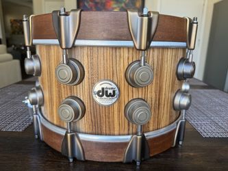 7”x14” DW Custom Creation - Exotic Solid Zebrawood with Timeless Timber Hardware