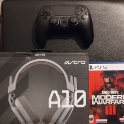 PS5 Gaming Bundle Astro A10 Black PS5 Controller COD MW3