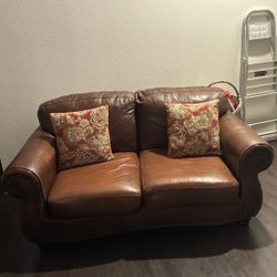Leather Love Seat (used)