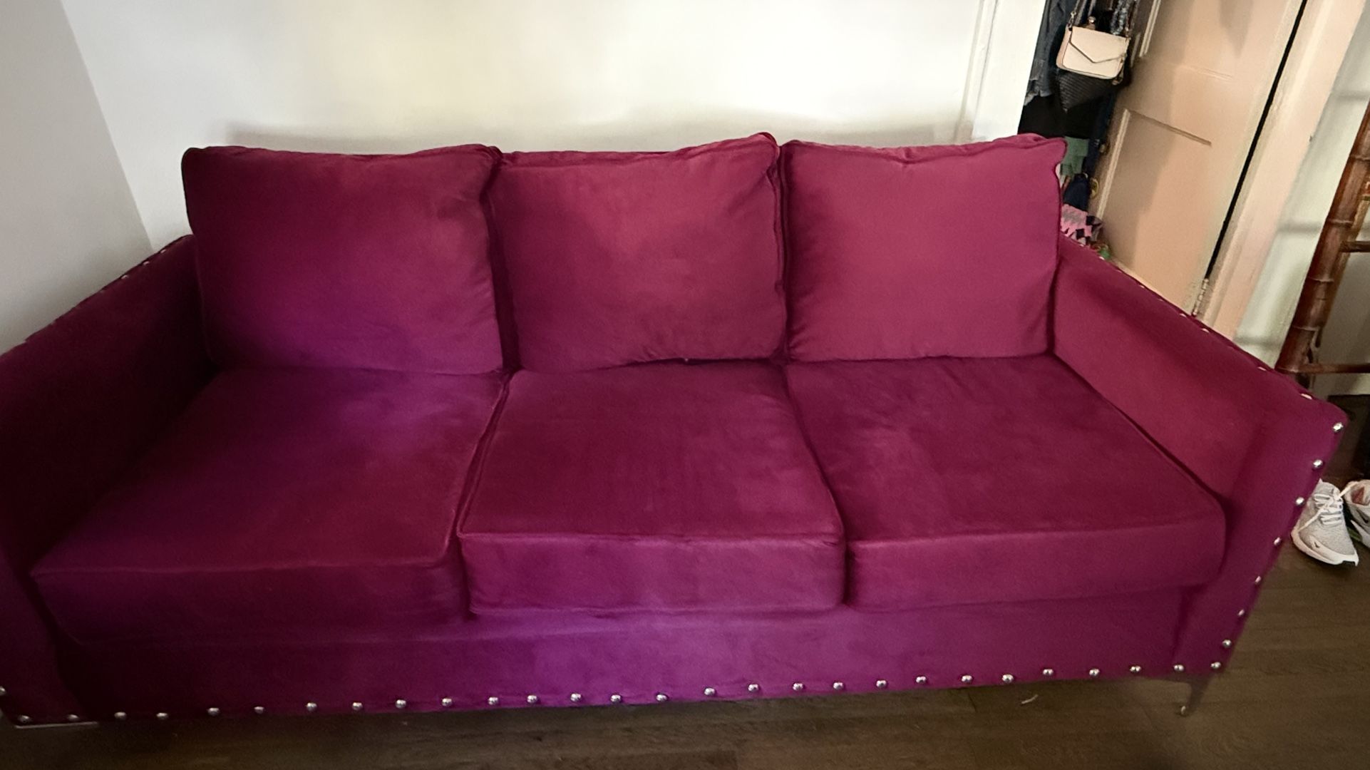 Couches Color Raspberry Cranberry Sofa Contemporary Home Living 11.25