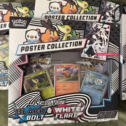 Pokemon TCG Unova Black Bolt and White Flare Poster Collection