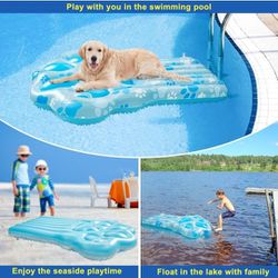 Inflatable Dog Floats for Pool,Large Dog Pool Swimming Float,Dog Raft for Small Medium Big Dogs, Ride On Pool Toys for Hot Summer Floating Raft,Durabl