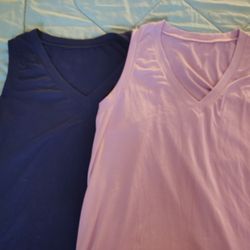 Pair Of Purple/Lavender Tennis Tank Top Size Large 