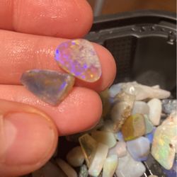 One pair of crystal opal rubs