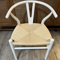 Mid Century Wishbone Weave Chairs