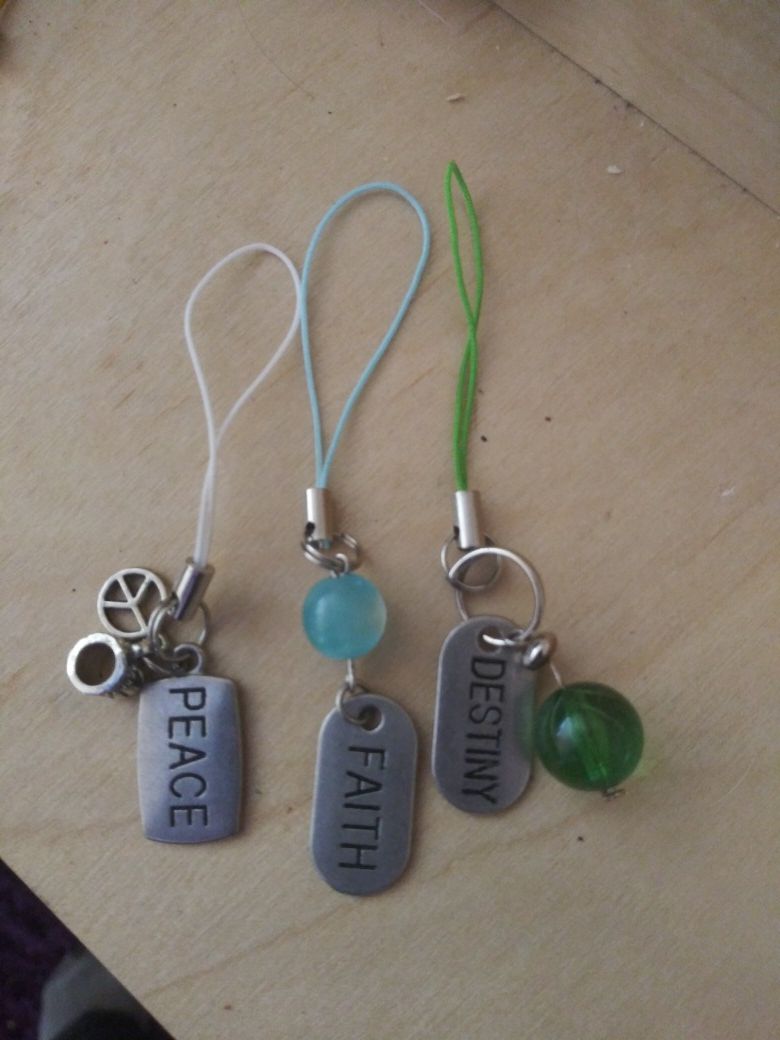 3 Key chains/ purse or backpack bling