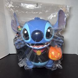 Brand New Disney Parks 2024 Halloween Stitch Vampire Popcorn Bucket