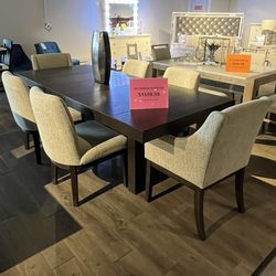 Expresso Dining Table And 6 Chairs