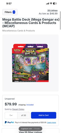 Mega Gengar Ex Battle Deck With Promo