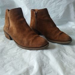Kensie Boot Shoes Garry Size 7 Brown Suede  Zip Women's 