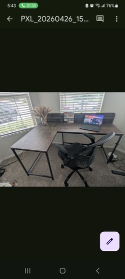 Computer table and chair