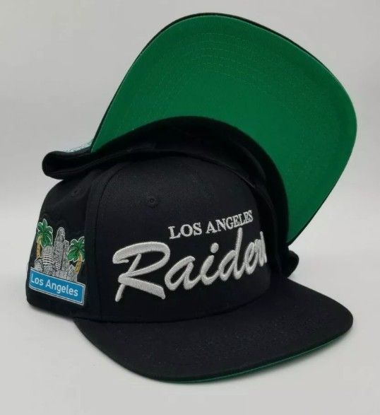 Los Angeles Raiders Superbowl XVIII Snapback Hat Custom w/Patches
