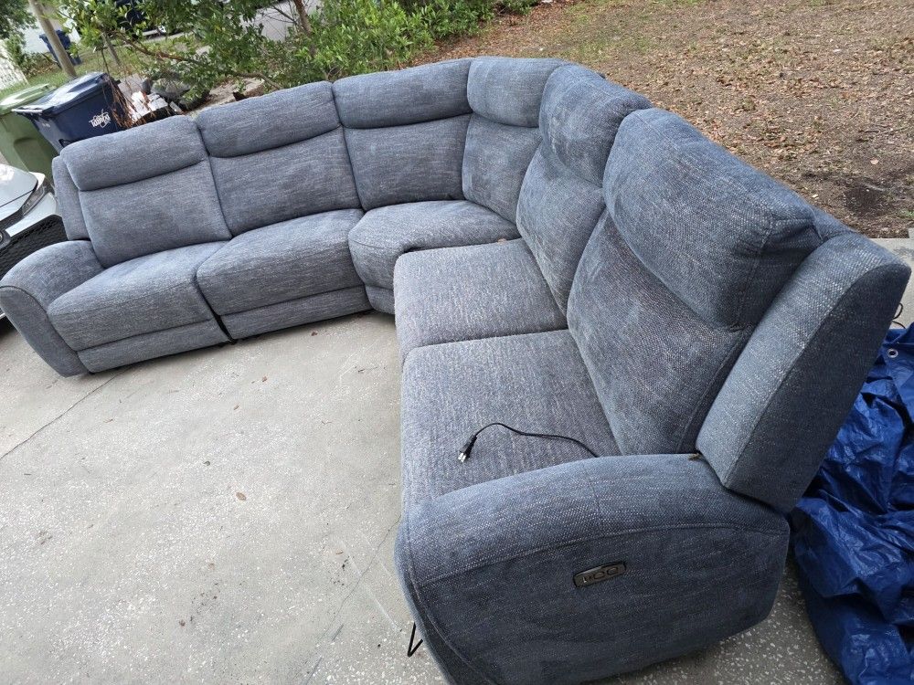 POWER FABRIC SECTIONAL SOFA