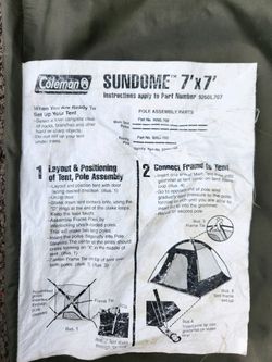 Coleman SUNDOME Tent 7' 7'