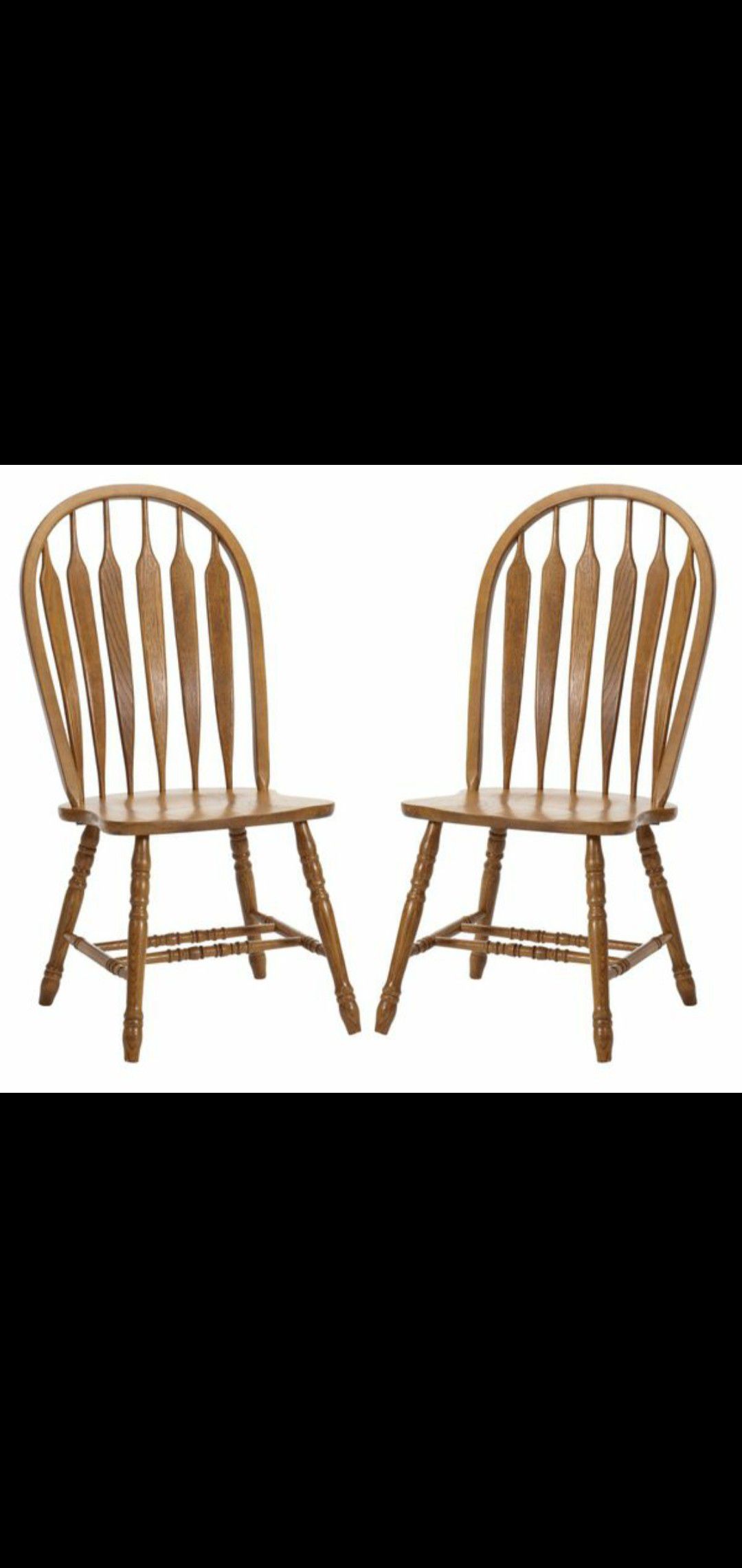 Solid oak wood chairs