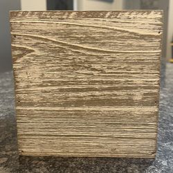 Decorative Square Facial Tissue Box Holder with Bottom - Tan and White