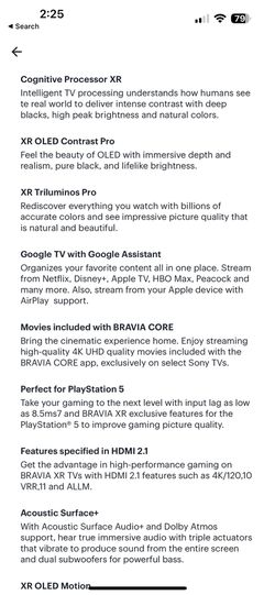Sony Bravia XR42A90K 42 inch OLED Smart TV for Sale in Long Beach