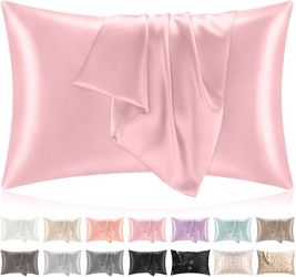 Softhour Silky Pillowcase Premium Satin Pillow Cases with Zipper Closure for Hair and Skin, King Size 20 x 36 Inches, Gifts for Women Men, Pink