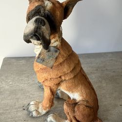Vintage 2001 A Breed Apart Boxer Dog Figurine 70013 Polyresin Statue RETIRED NEW
