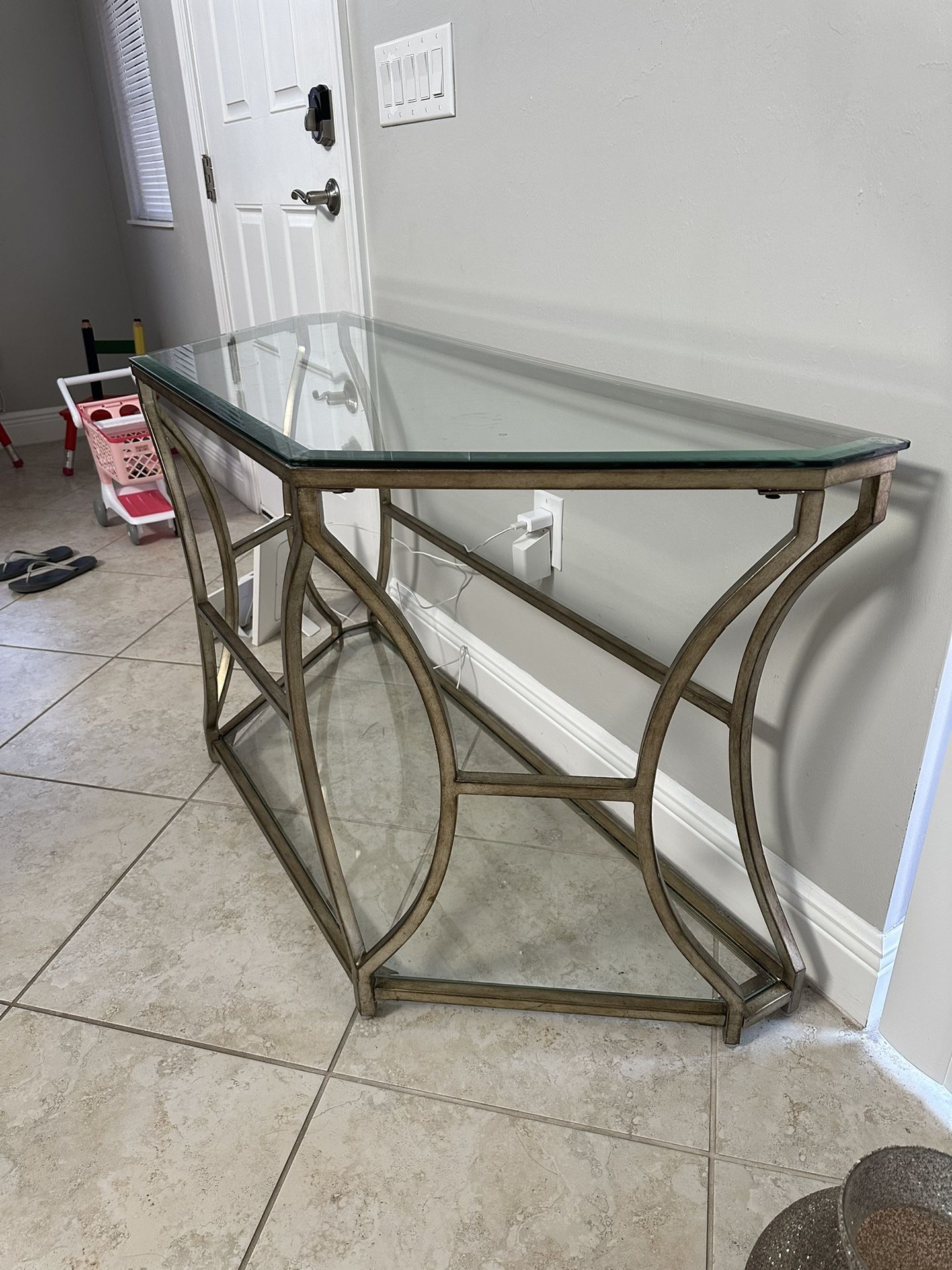 Glass Console Or Foyer Table