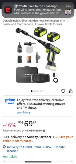 Cordless Pressure Washer Kit with Accessories