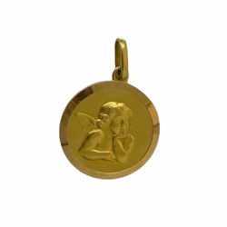 Pendant Solid Gold 18k. Guardian Angel