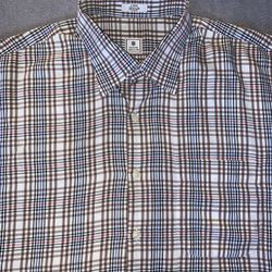 Peter Millar Size Large Mens Multicolor Tartan Plaid Shirt Long Sleeve 🏌 ⛳