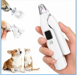 2-in-1 Dog Nail Clippers with LED Light, Rechargeable Pet Nail Grinder for Small Dogs & Cats, 4-Speed Quiet Painless Claw Trimmer with 2026 Upgraded S