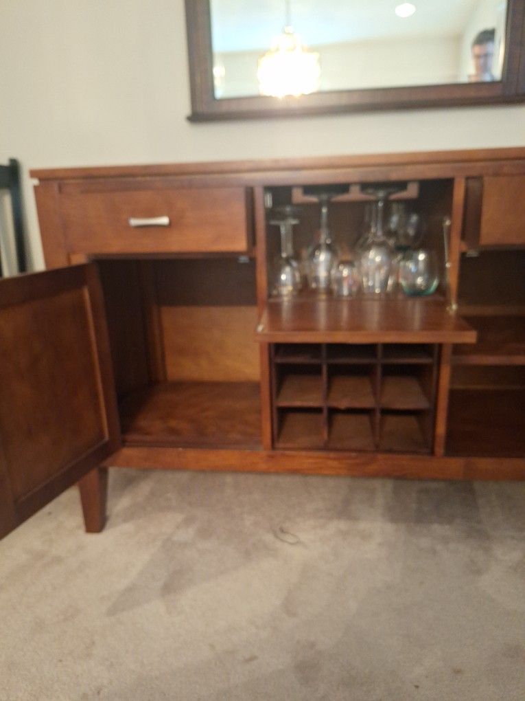 Wine Cabinet w/ Glasses