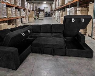New! 🛋️ Oversized Sleeper Sectional | Storage & USB | $10 Down