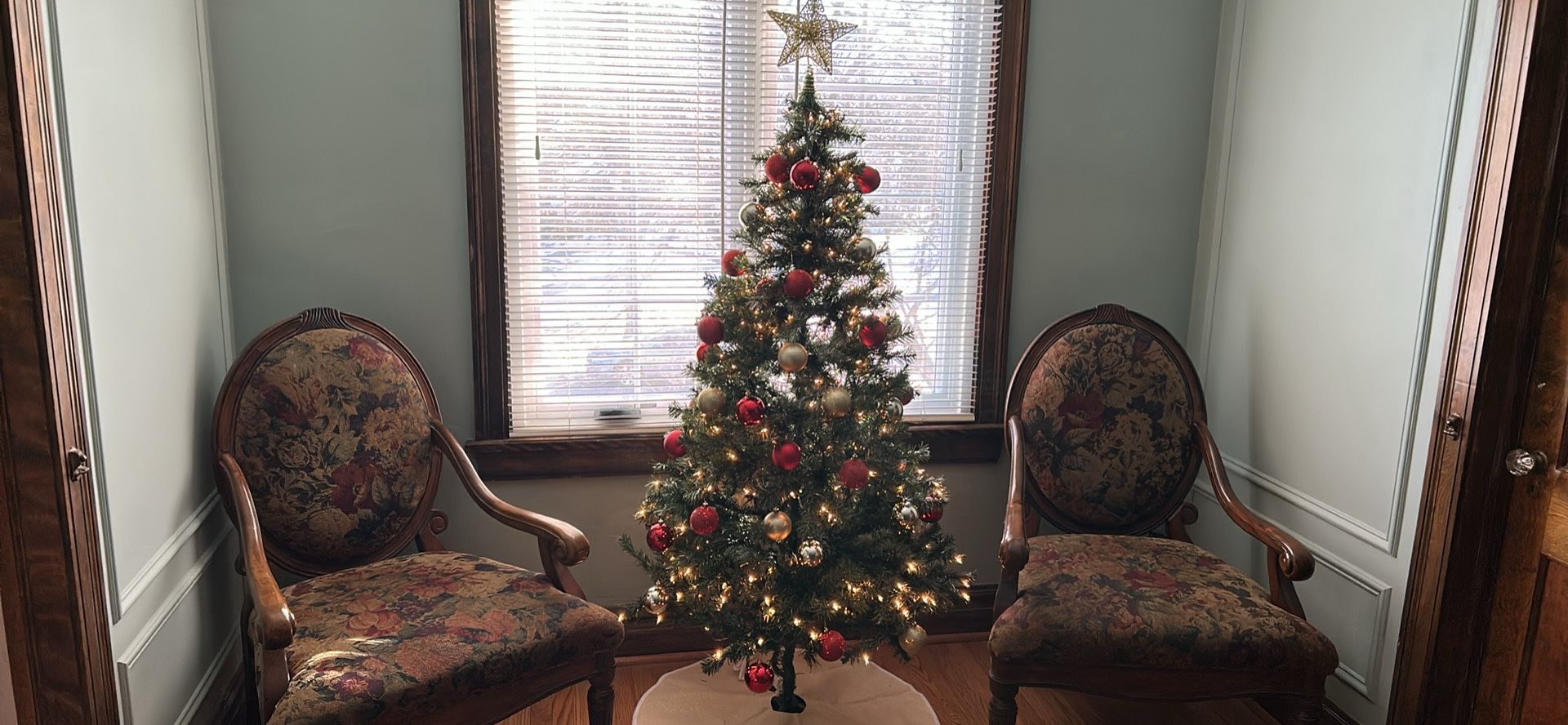 Two oversized antique chairs