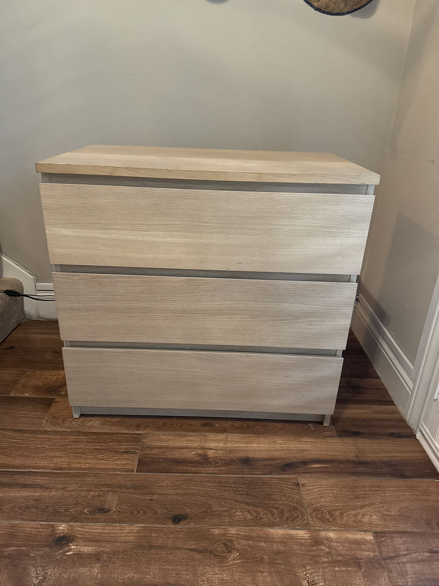 3 Drawer Chest, Oak Effect