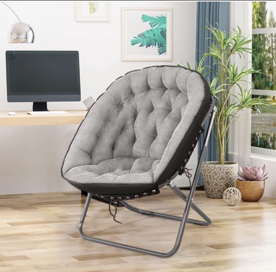 Portable Folding Saucer Chair Cozy Chair