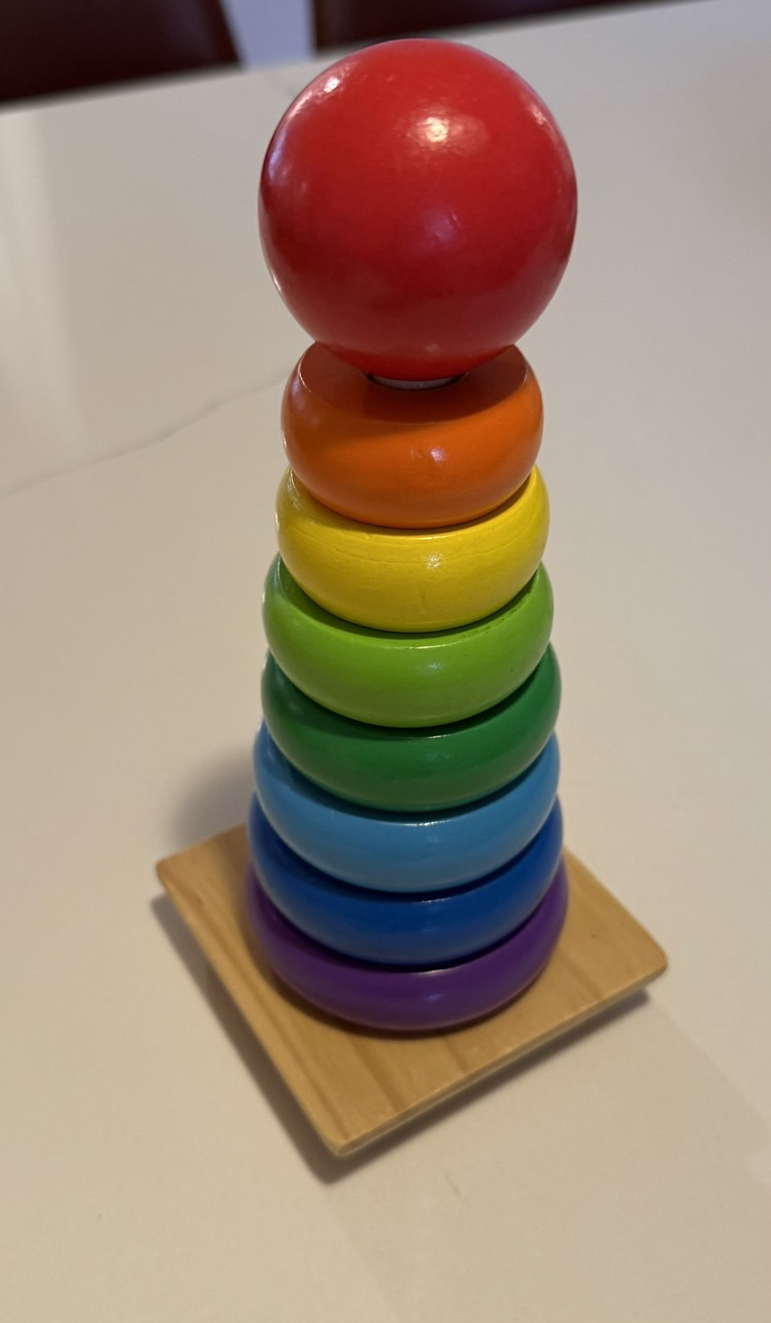 Melissa & Doug Rainbow Stacker Wooden Ring