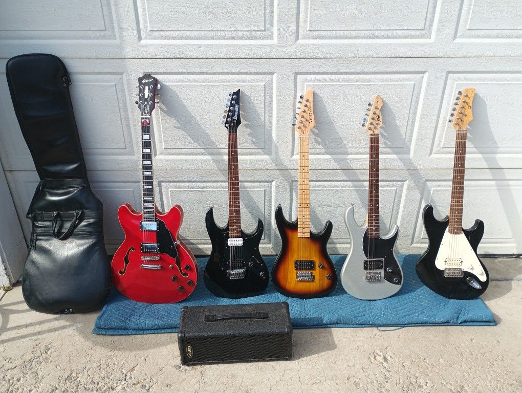 Five Guitars And Amp